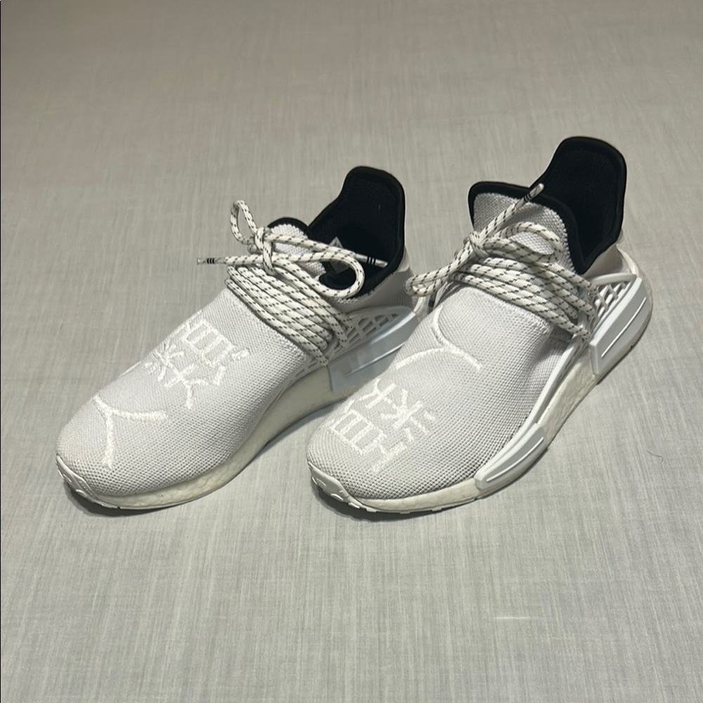 Adidas Pharrell Williams White and Black Sneakers - Picture 2 of 7